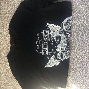 SHEIN Black Graphic Crop Top